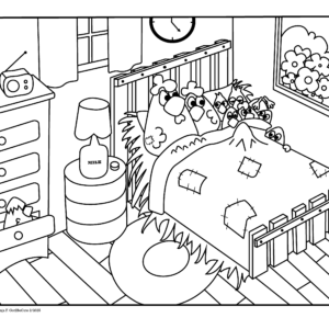 Rise and Shine - cute adult colouring pages of farm chickens