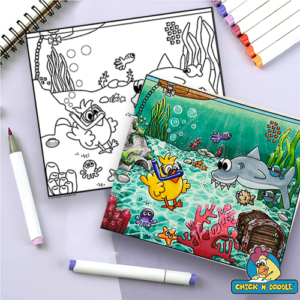 Undersea Explorer Colouring Page