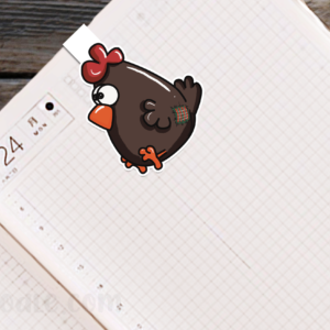 Original Handmade Little Brown Hen Bookmark