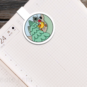 Original Handmade Hen on the Run Bookmark