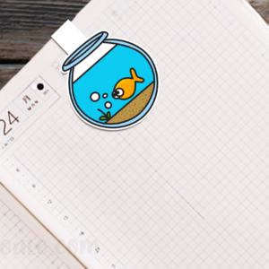 Original Handmade Goldfish Bookmark