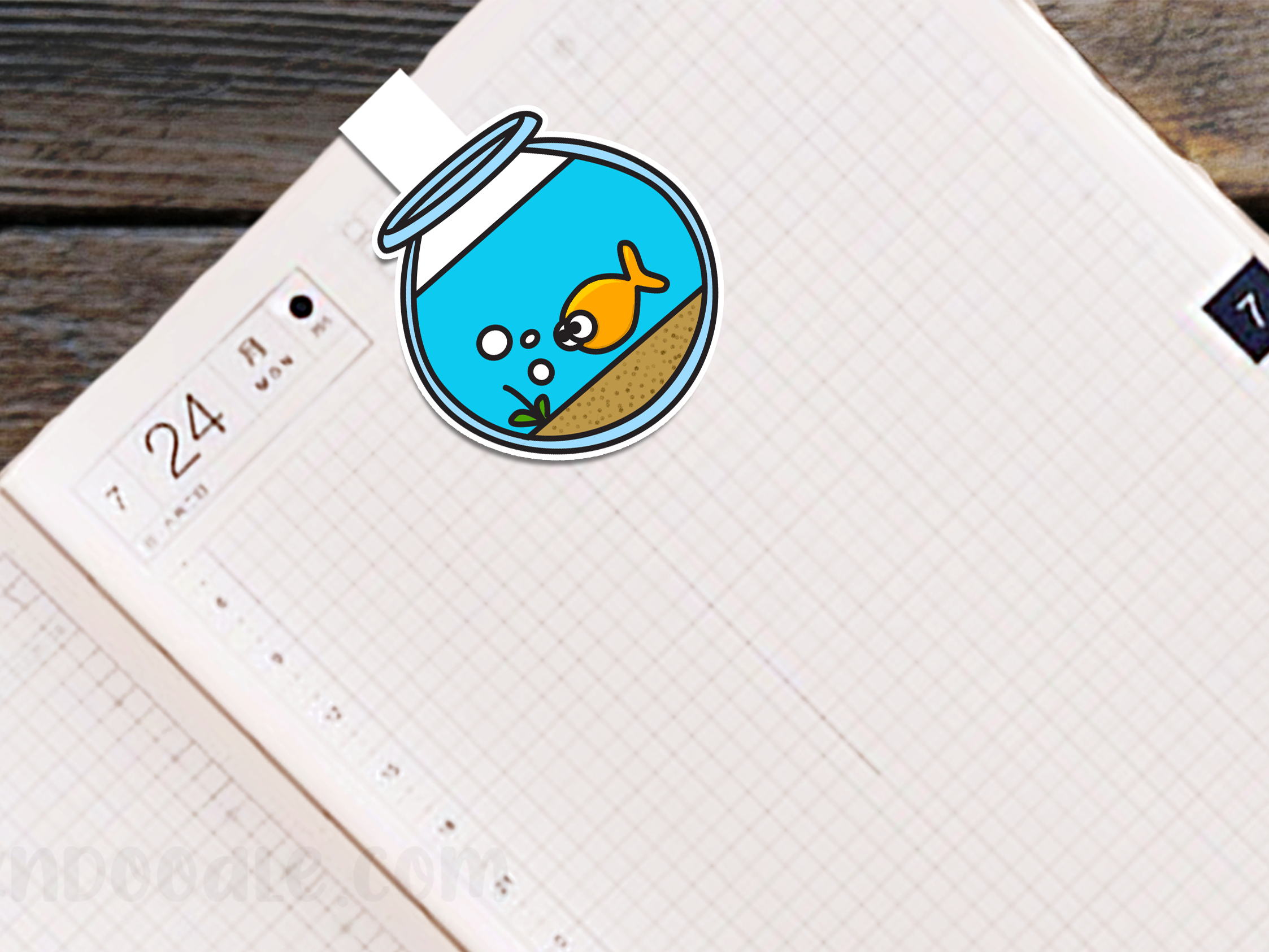 Original Handmade Goldfish Bookmark