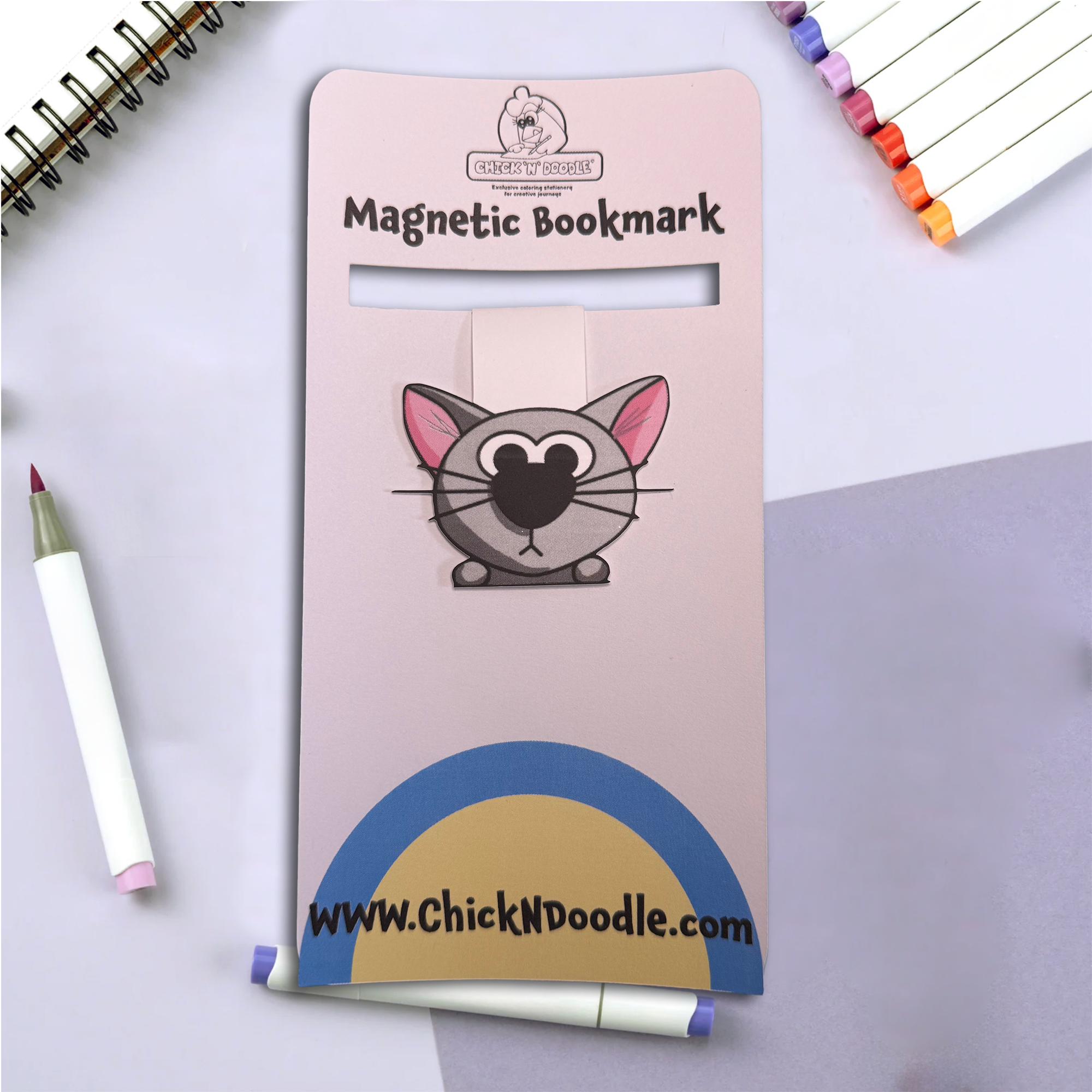 Cute and Original Kitty Cat Magnetic Bookmark is a great gift handmade gift under $10 or a stocking stuffer, suitable for everyone on your list!