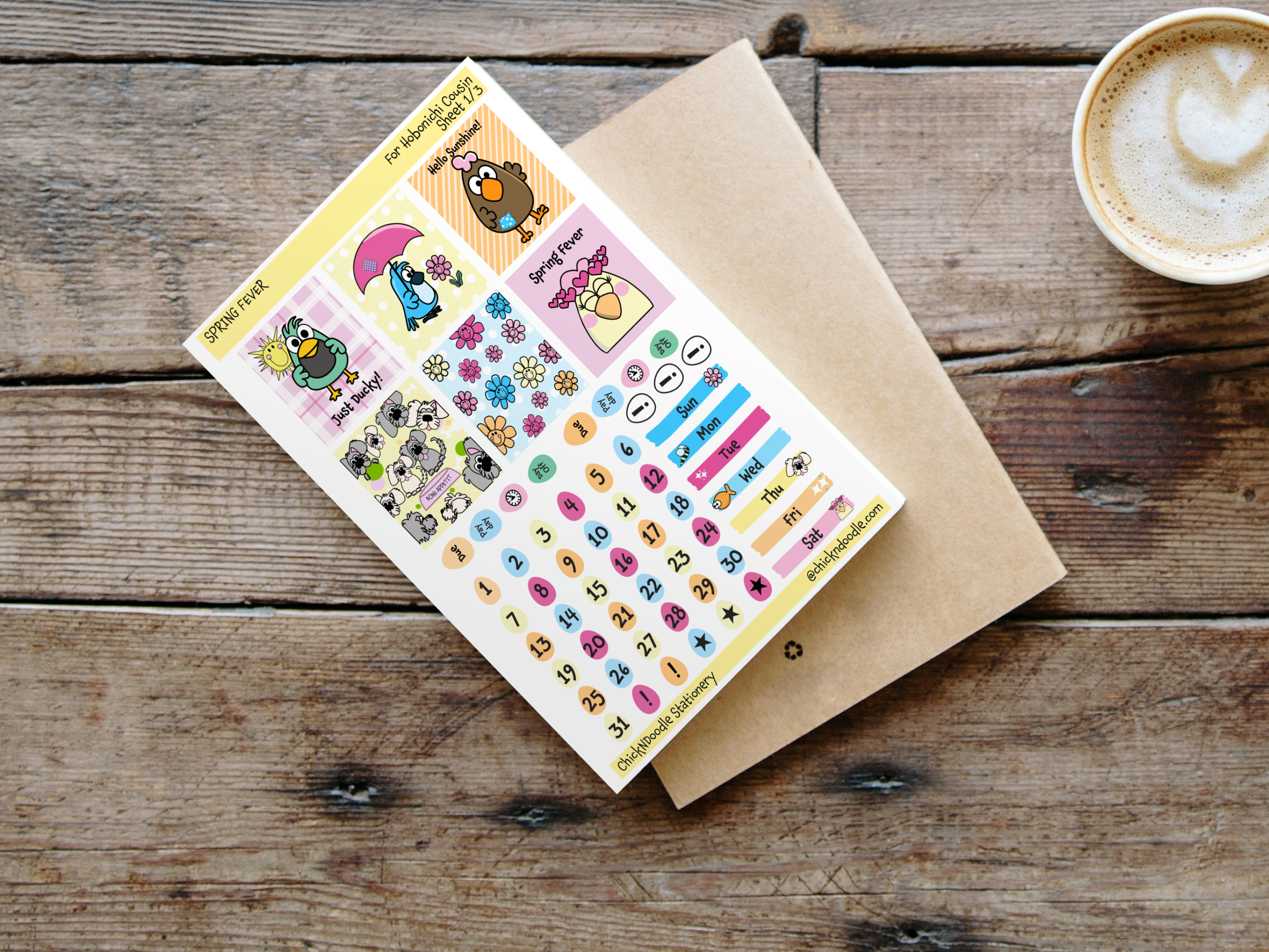 Handmade Spring Sticker Package to Make Your New Hobby Easy!