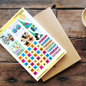 Handmade Package of 3 Spring-Themed Sticker Sheets to Make Your Journaling Hobby Easy!