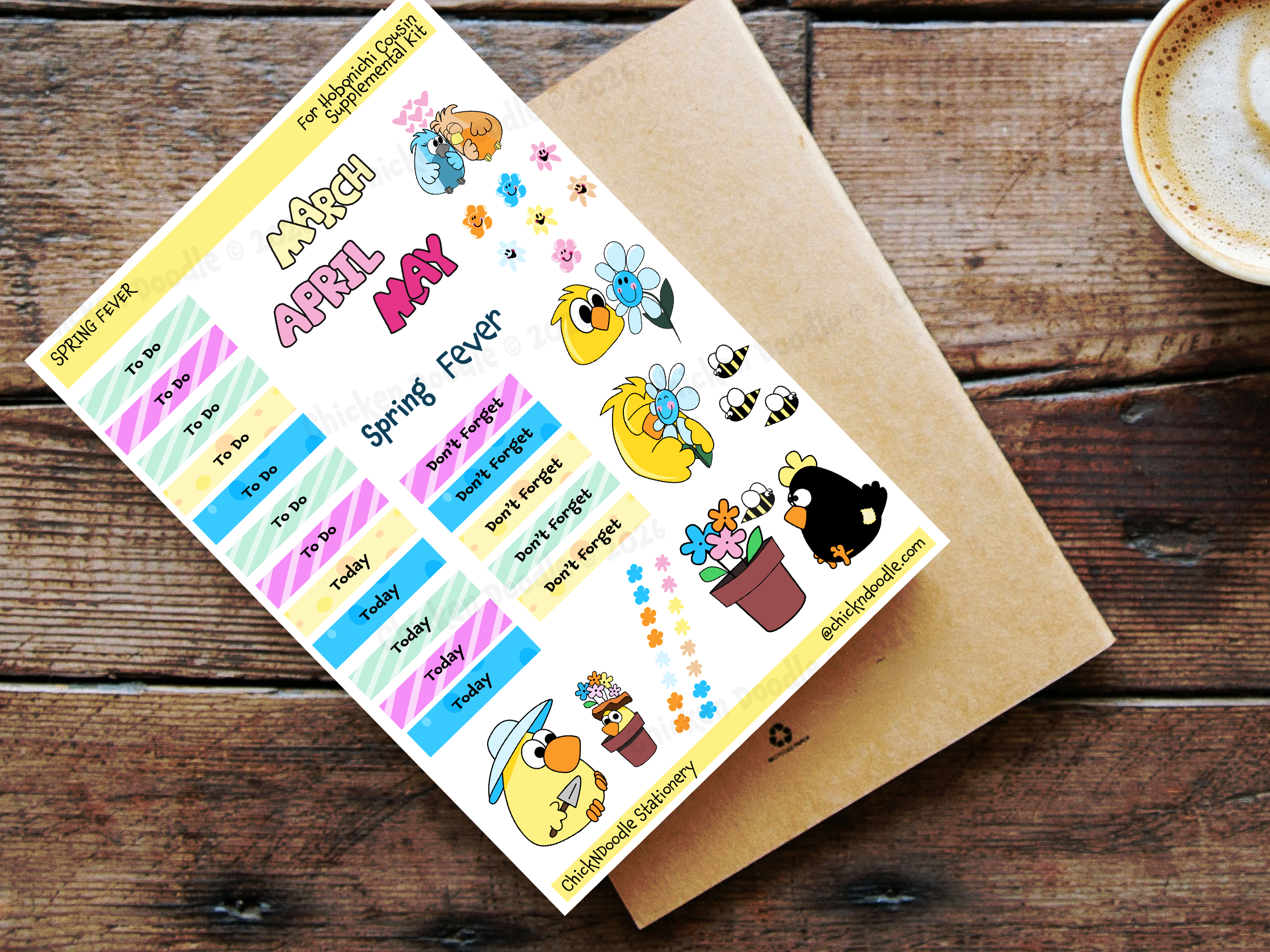 Spring Fever Supplemental Stickers for Journal and Planners