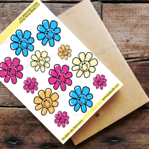 Spring-themed decorative floral stickers for journals,. planners and scrapbooks
