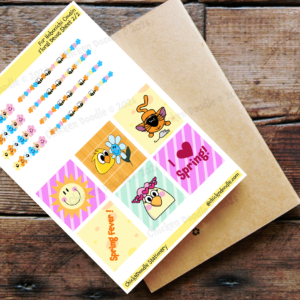 Handmade Package of 3 Spring-Themed Sticker Sheets to Make Your Journaling Hobby Easy! - Image 3