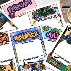 Monthly Goal Stickers for Planners and Journals - Image 1
