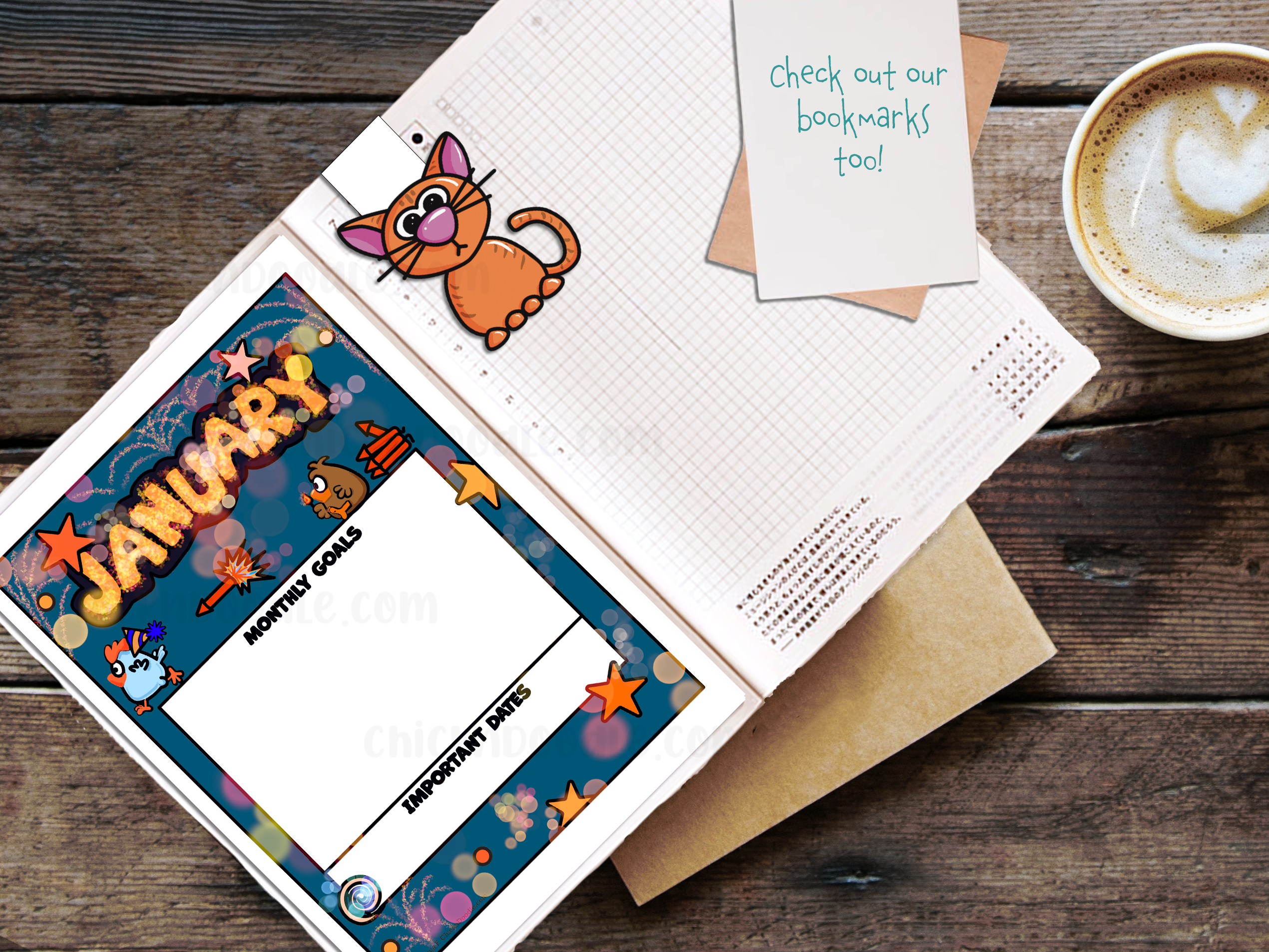 Monthly Goal Stickers for Planners and Journals