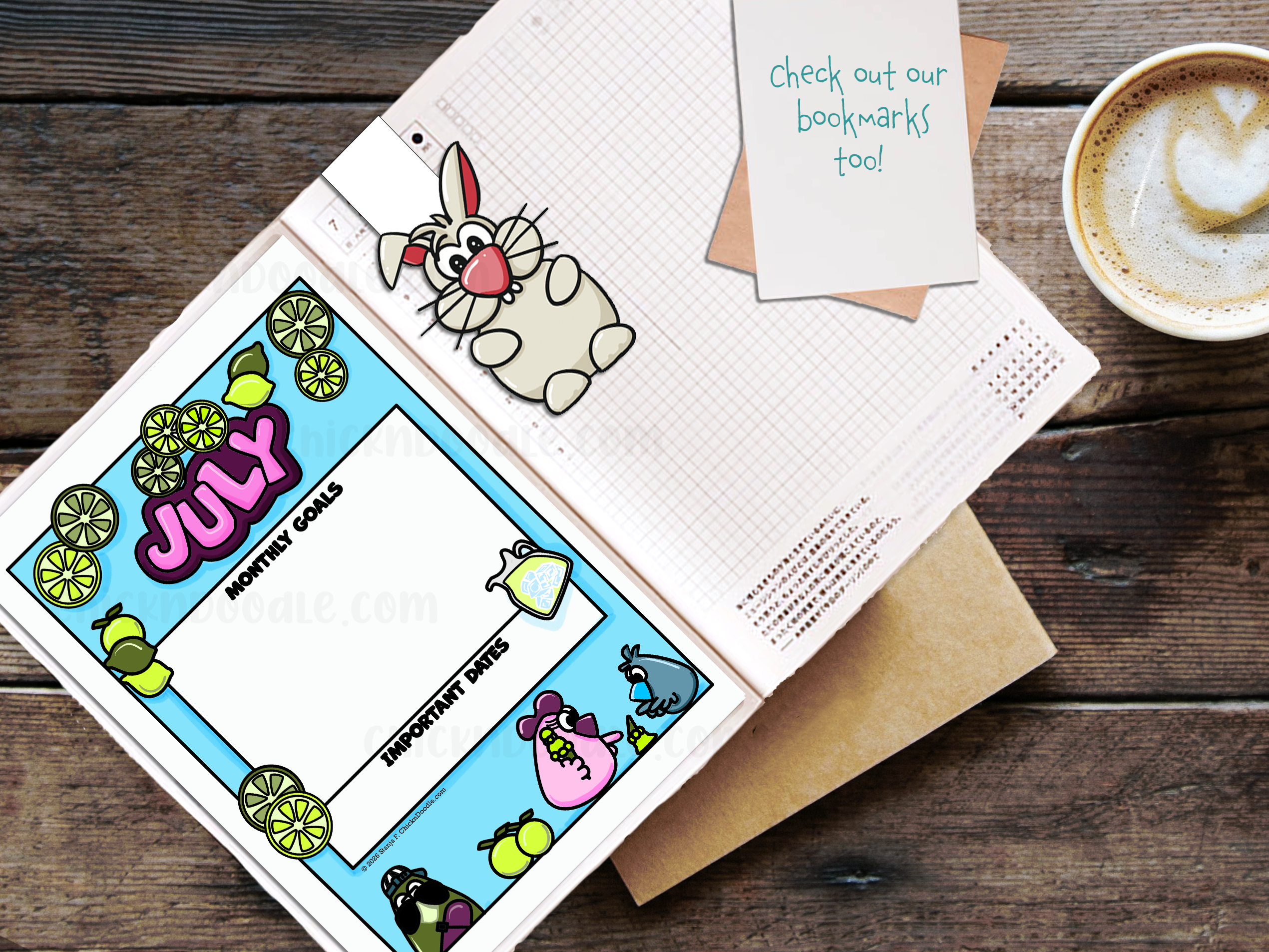 Monthly Goal Stickers for Planners and Journals