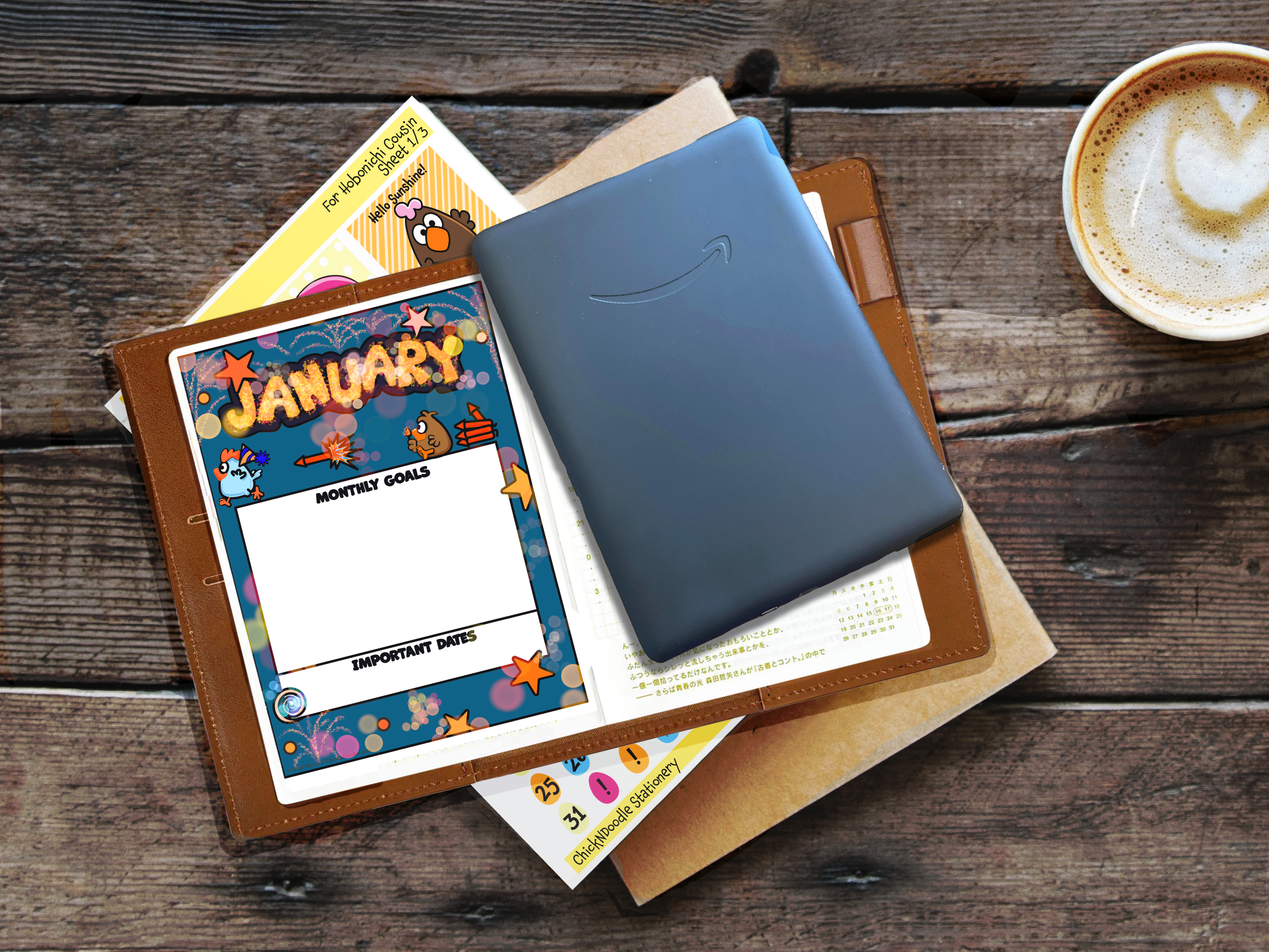 Monthly Goal Stickers for Planners and Journals