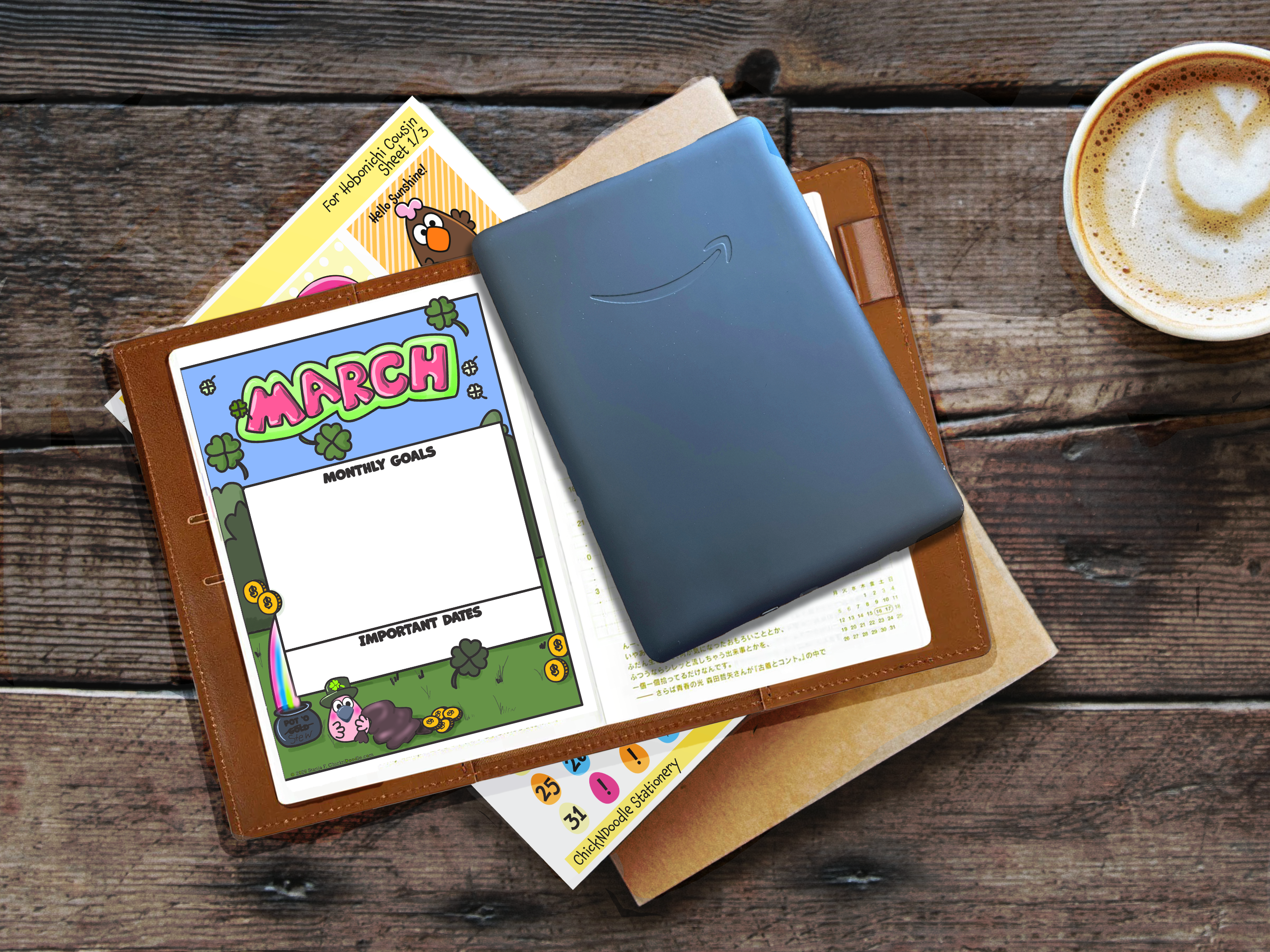 Monthly Goal Stickers for Planners and Journals