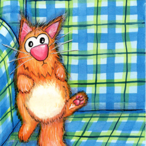 Original Mixed Media Painting Series "The Cat Stole My Seat" - Image 4