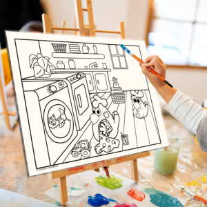 Child enjoying an art kit