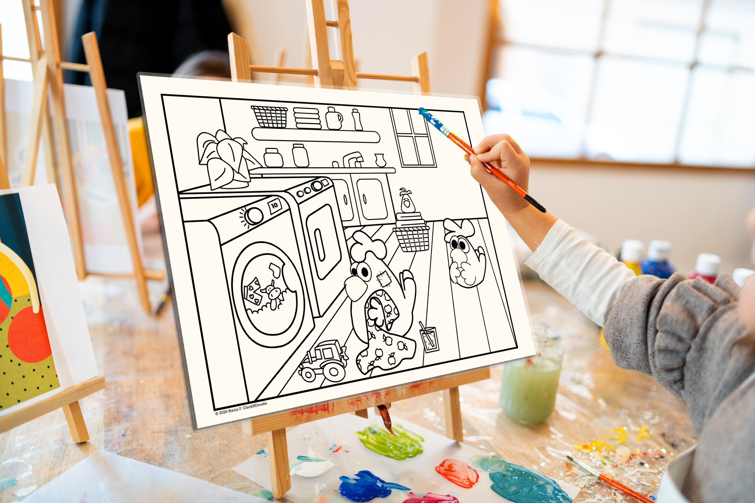 Child enjoying an art kit