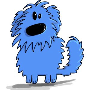 Blue Doodle Sticker