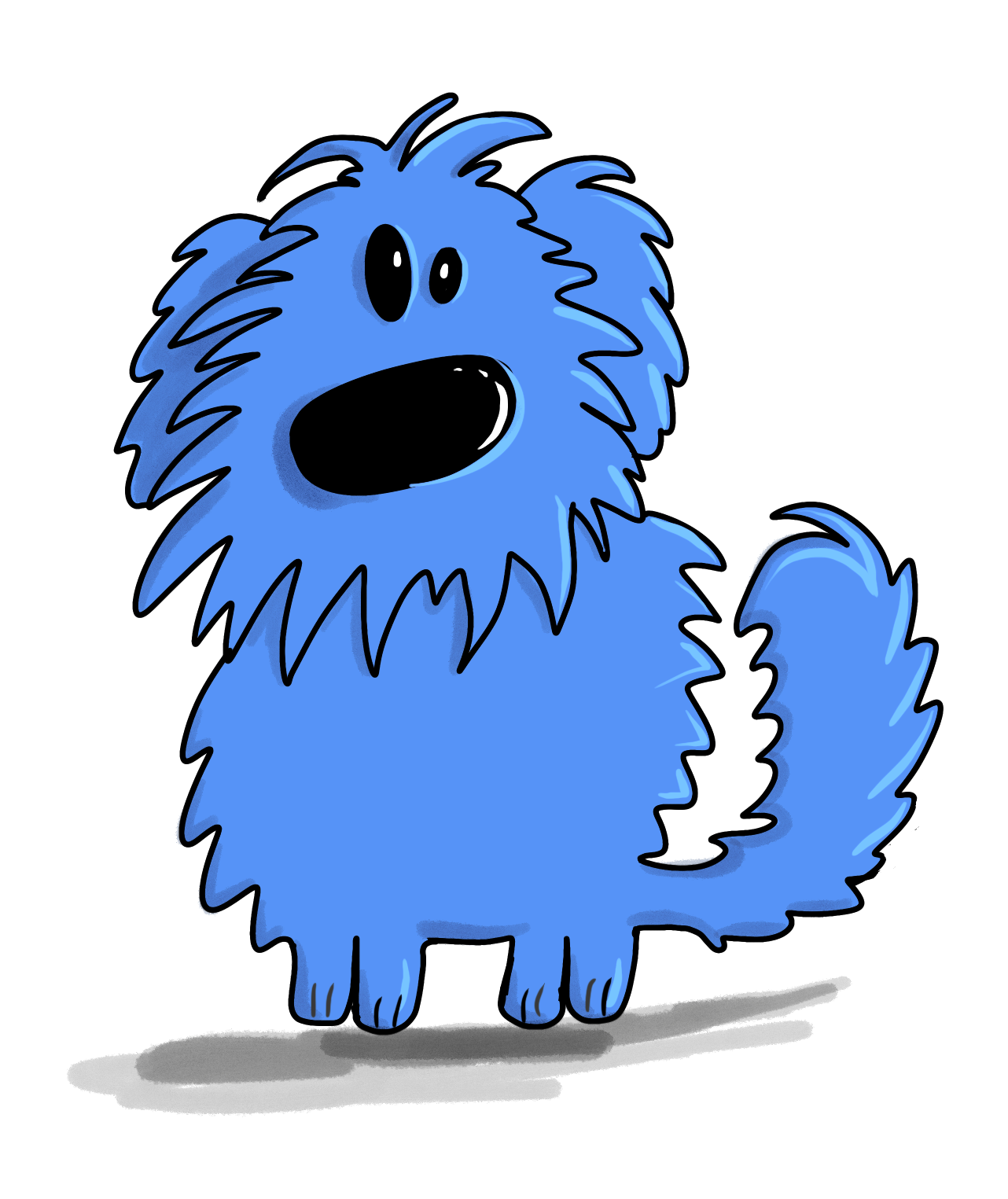 Blue Doodle Sticker